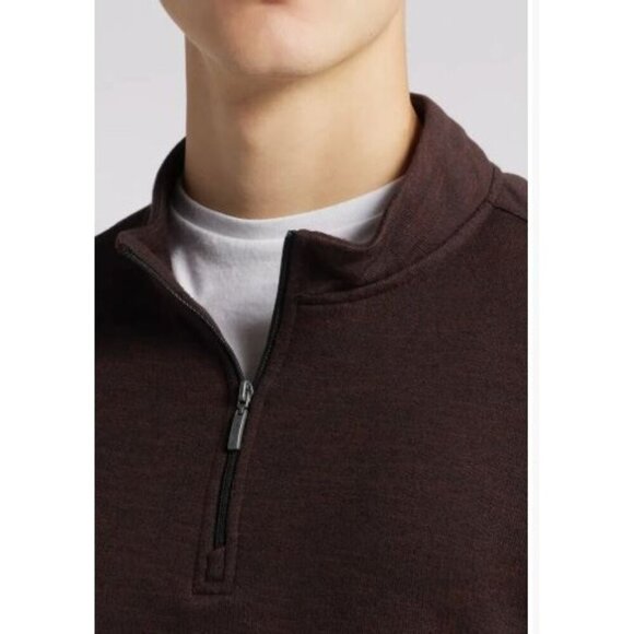 Robert Barakett Mens Wine Crestwood Half Zip Knit Pullover Shirt Sz XXL New - Picture 4 of 10